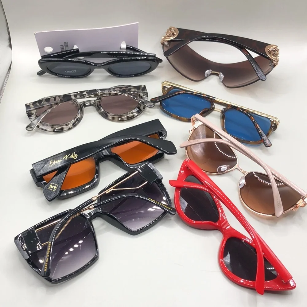 Bundle 8 trendy funky fun casual to festival sunglasses lot variety of brands.